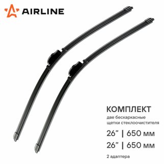 Щетки стеклоочистителя (к-кт) AirLine AWB-BK-650-650K фото 3