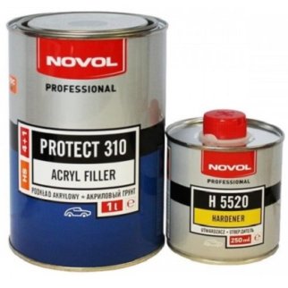 Грунт NOVOL PROTECT 310 HS 4+1 акрил.белый 1л.+отверд.0,25л. фото