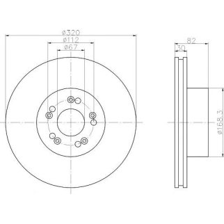 Диск тормозной передний вентилируемый TEXTAR 92056600 фото