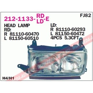 212-1133R-LD-E_фара правая! Toyota Land Cruiser J80 91-96 фото