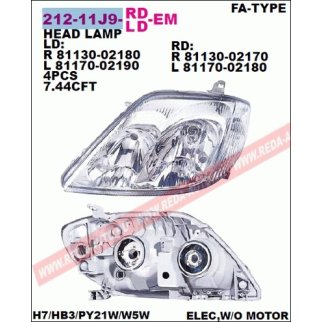 Фара правая DEPO 212-11J9R-LD-EM фото