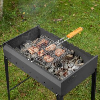 Решетка-гриль 270х240 мм, объемная хромированная PALISAD фото 7