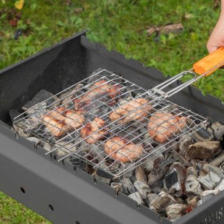 Решетка-гриль 270х240 мм, объемная хромированная PALISAD фото 8