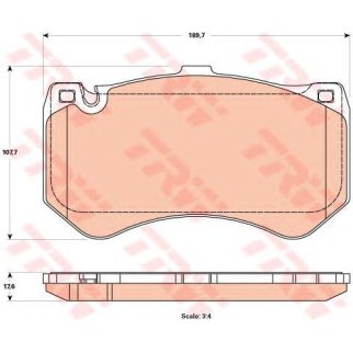 Колодки тормозные передние к-кт TRW GDB1907 фото
