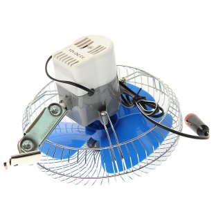 Вентилятор M-503 21см с решеткой металл 12V MEGAPOWER фото 2