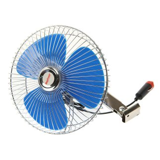 Вентилятор M-503 21см с решеткой металл 12V MEGAPOWER фото