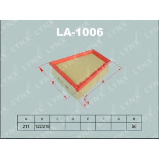 Фильтр воздушный LYNXauto LA-1006 фото