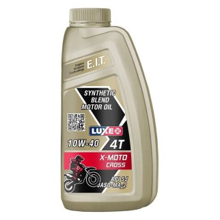 Масло моторное LUXE 4-так. X-Moto CROSS JASO-MA-2 10W40 п/с 1л фото