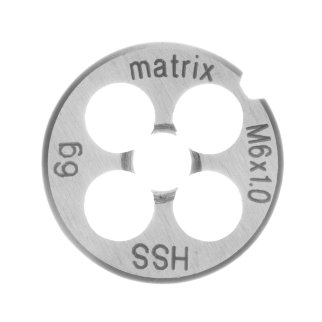 Плашка М6 х 1,0 мм, Р6М5 MATRIX фото 2 Плашка М6 х 1,0 мм, Р6М5 MATRIX фото 2