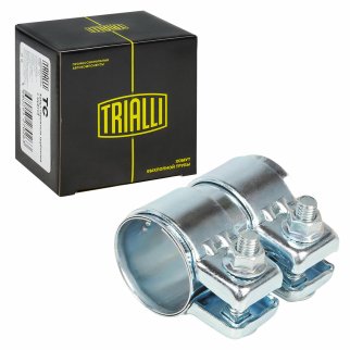 Хомут глушителя трубчатый с муфтой D=45 мм L=80 мм (оцинк. сталь) TRIALLI TC 45 Z фото