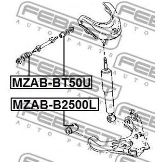 Сайлентблок рычага FEBEST MZAB-BT50U фото