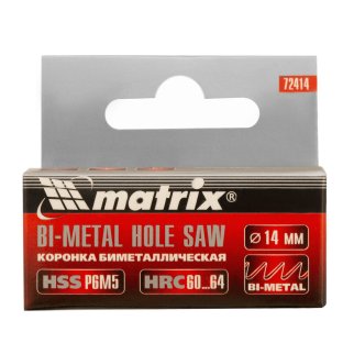 Коронка BIMETAL, 14 мм// Matrix фото 1