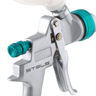 Краскопульт AG 801 HVLP гравитационный (сопло 1,5 и 1,8мм) Stels фото 7