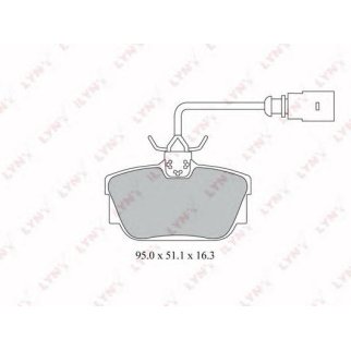 Колодки тормозные задние дисковые к-кт LYNXauto BD-3027 фото