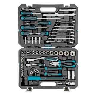 Набор инструмента 76пр. 1/2" 1/4" 120 зубьев GROSS фото 3