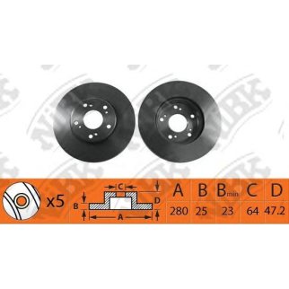 Диск тормозной передний для Honda фото