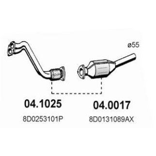 Приемная труба глушителя ASSO 04.1025 фото