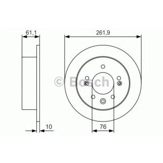 Диск тормозной задний BOSCH 0 986 479 R09 фото