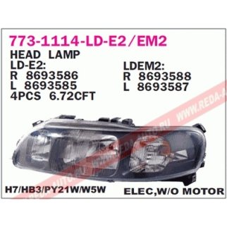 Фара правая DEPO 773-1114R-LDEM2 фото