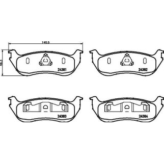 Колодки тормозные задние дисковые к-кт MINTEX MDB2182 фото