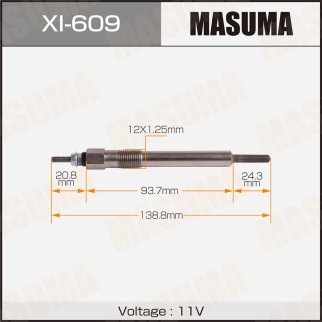 Свеча накаливания Masuma XI-609 фото