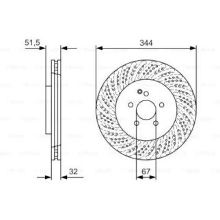 Диск тормозной передний вентилируемый BOSCH 0 986 479 D07 фото