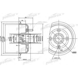 Барабан тормозной PATRON PDR1059 фото