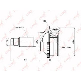 ШРУС наружный LYNXauto CO5103A фото