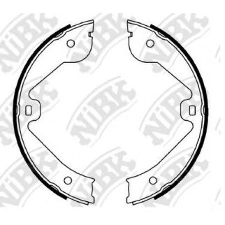 FN0638-NIBK_колодки барабанные ручника! Audi Q7, MB W164, Porsche Caenne, VW Toureg 02> фото
