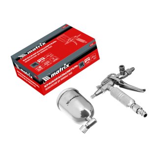 Краскопульт MATRIX для финишных работ с верхним бачком 0,1л (сопла 0.5мм) фото 8