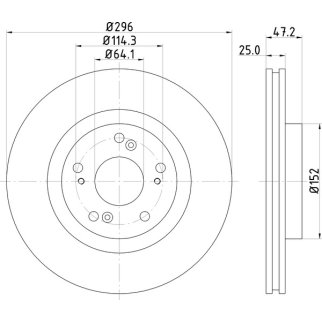 Диск торм. для а/м Honda Accord (08-) перед. d=296 (DF 105118) фото 3