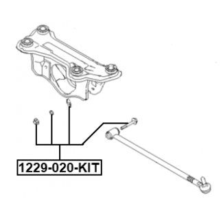 Болт с эксцентриком ремкомплект FEBEST 1229-020-KIT фото 2