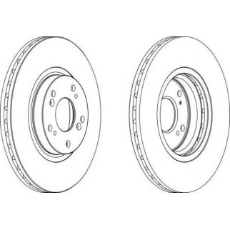 Диск тормозной передний HONDA Accord 2.0/2.4L 03-08 FERODO DDF1424 фото