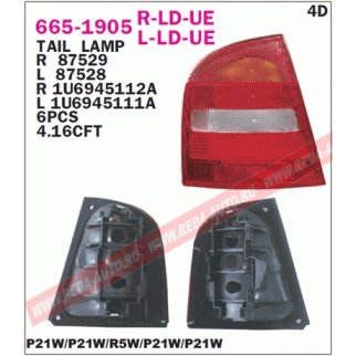 Фонарь задний прав SKODA: OCTAVIA 96-00, 4D фото