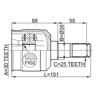 ШРУС внутренний FEBEST 1211-MAT15 фото 2