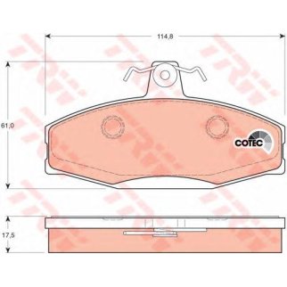 Колодки тормозные передние к-кт TRW GDB1280 фото