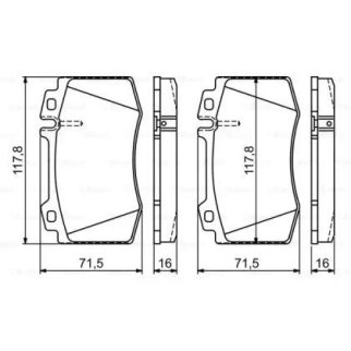 Колодки тормозные передние к-кт BOSCH 0 986 495 278 фото