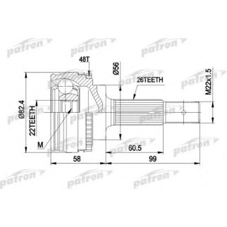 Шрус привода PATRON PCV1484 фото