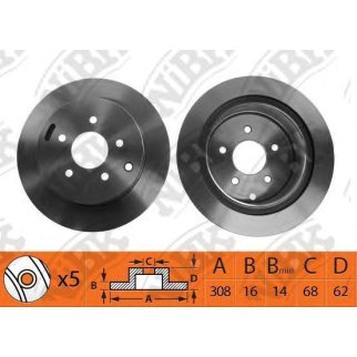 Диск тормозной задний NiBK RN22001 фото