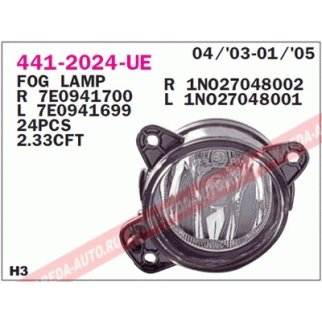 441-2024L-E_фара противотуманная левая! Skoda Fabia all 04>,VW T5 03> фото