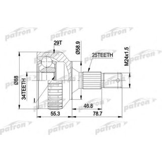 Шрус привода PATRON PCV1292 фото
