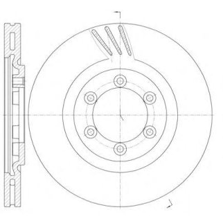 61000.10_диск тормозной передний! Ssangyong Rexton 2.9/2.9TD/2.7Xdi/3.2 02> фото