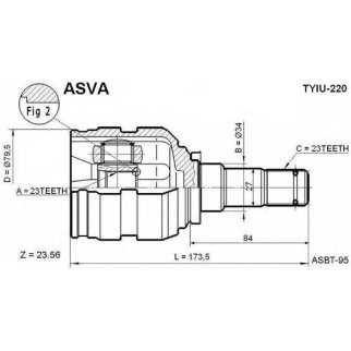 ШРУС внутренний ASVA TYIU-220 фото