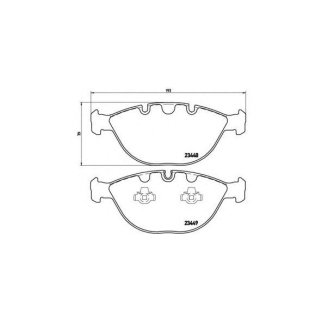 Колодки тормозные передние к-кт brembo P 06 028 фото