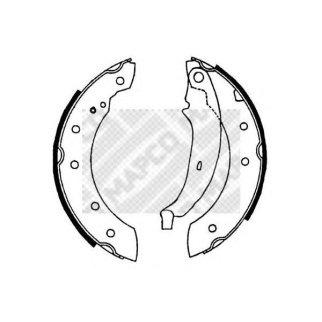 Комплект задних тормозных барабанных колодок фото