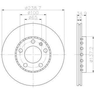 Диск тормозной передний вентилируемый TEXTAR 92106803 фото