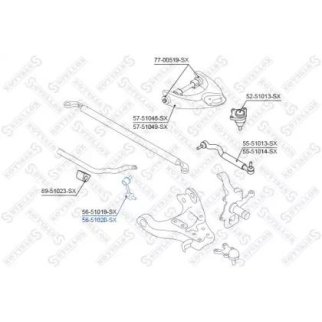 56-51020-SX_тяга стабилизатора переднего правая! Hyundai Terracan all 01> фото