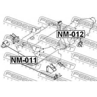 NM-012_подушка двигателя задняя! Nissan Patrol Safari Y61 97-02 фото
