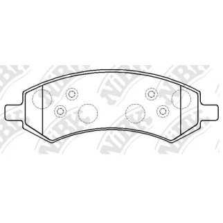 Колодки передние DODGE RAM 1500 2016-> NIBK PN53004 фото