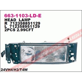 663-1103L-LD-E_фара! левая ручн.корректор H4/H3 Iveco Eurostar/Eurotech фото